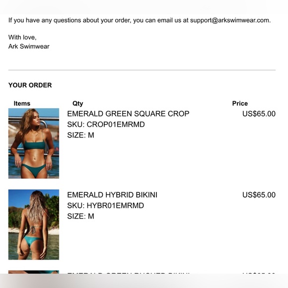 ARK Swimwear Emerald Green Bikini - Picture 6 of 6